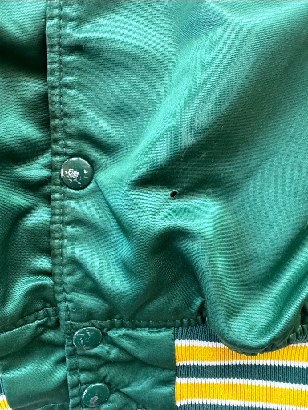 STARTER Oakland Athletics MLB Satin Bomber Jacket L - Picture 3 of 4
